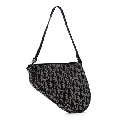 Christian Dior Monogram Mini Saddle Pochette Black 2 of 4