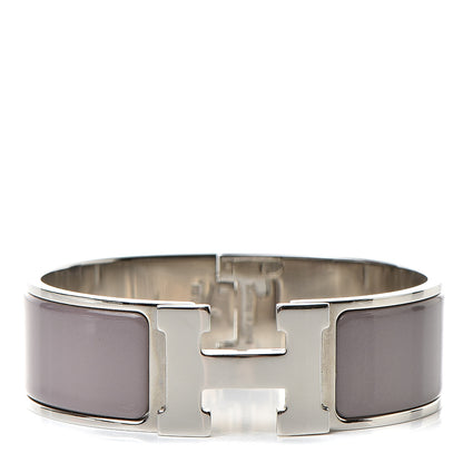 Hermes Enamel Wide Clic Clac H Bracelet GM Marron Glace 1 of 5