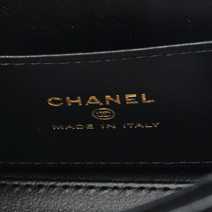 Chanel Shiny Aged Calfskin Quilted Mini Nano Kelly Shopper Black 6 of 10