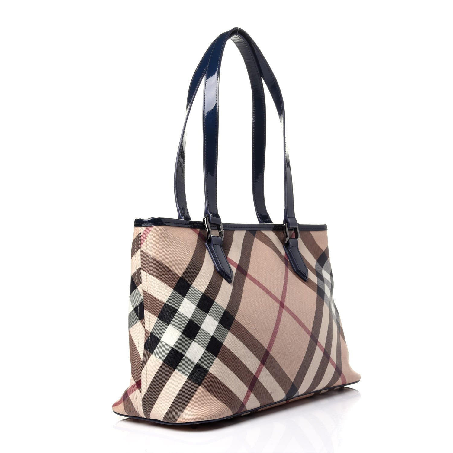 Burberry Nova Check Small Nickie Tote Blue 5 of 23
