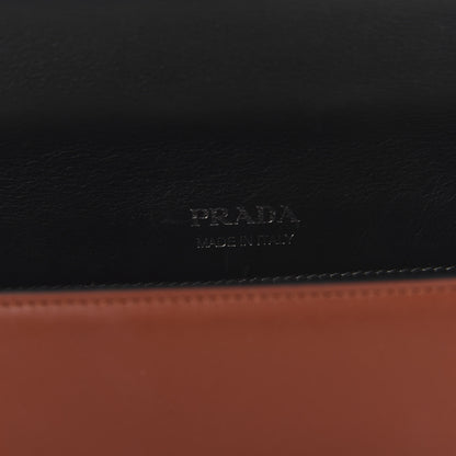 Prada City Calf Ribbon Bag Cognac Cotto Black 8 of 9