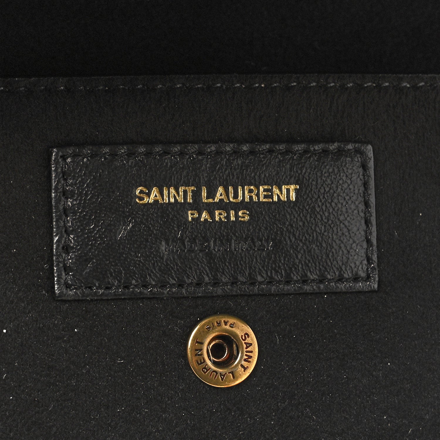 Saint Laurent Lambskin Teddy Drawstring Bag Gold 8 of 12