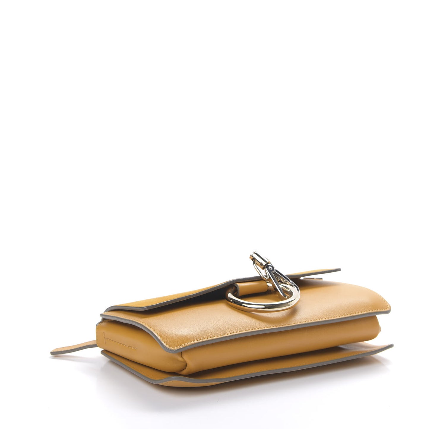 Suede Calfskin Small Faye Shoulder Bag Sunflower