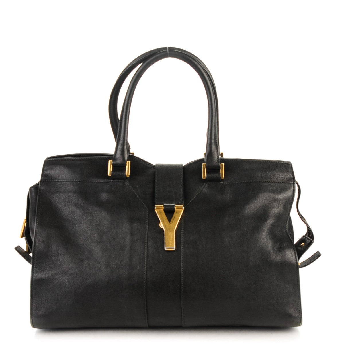 Saint Laurent Sheepskin Medium Cabas ChYc Black 1 of 7