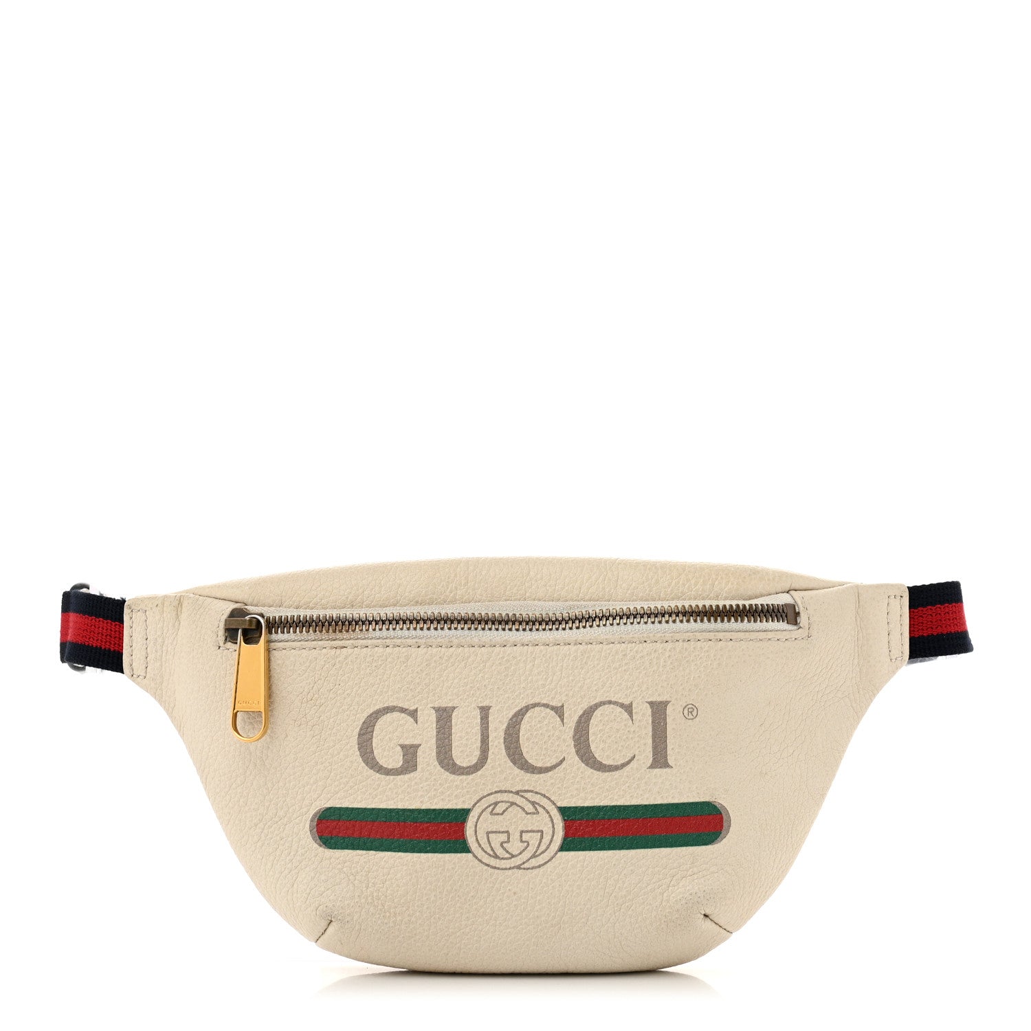 Gucci Grained Calfskin Small Logo Belt Bag White 1 of 12