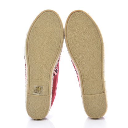 Saint Laurent Bandana Print Canvas Espadrilles 36.5 Red 5 of 9