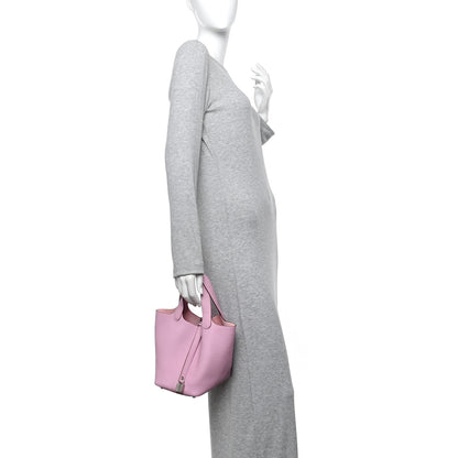 Hermes Taurillon Clemence Picotin Lock 18 PM Mauve Sylvestre 2 of 10