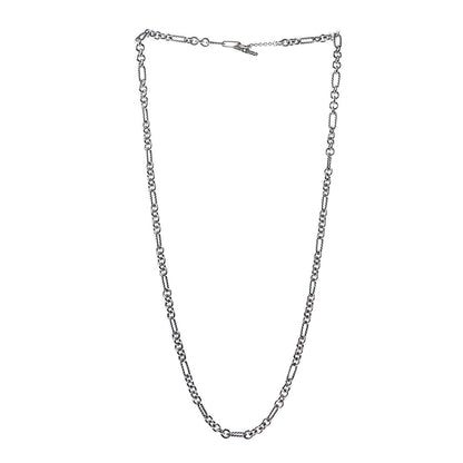 David Yurman Sterling Silver 18K Yellow Gold Figaro Chain Link Necklace 3 of 4
