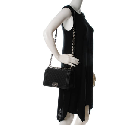 Chanel Caviar Quilted Medium Boy Flap Black 2 of 7