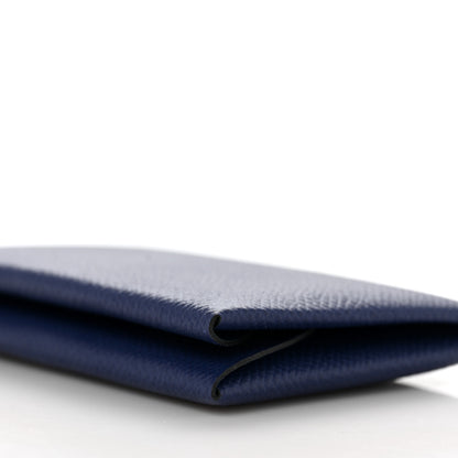 Hermes Epsom Verso Calvi Duo Card Case Bleu Saphir Bleu France 8 of 9