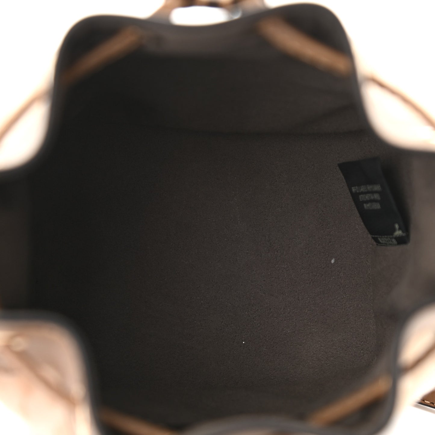 Wool Vitello King FF 1974 Mini Mon Tresor Bucket Bag Beige Cammello Sand