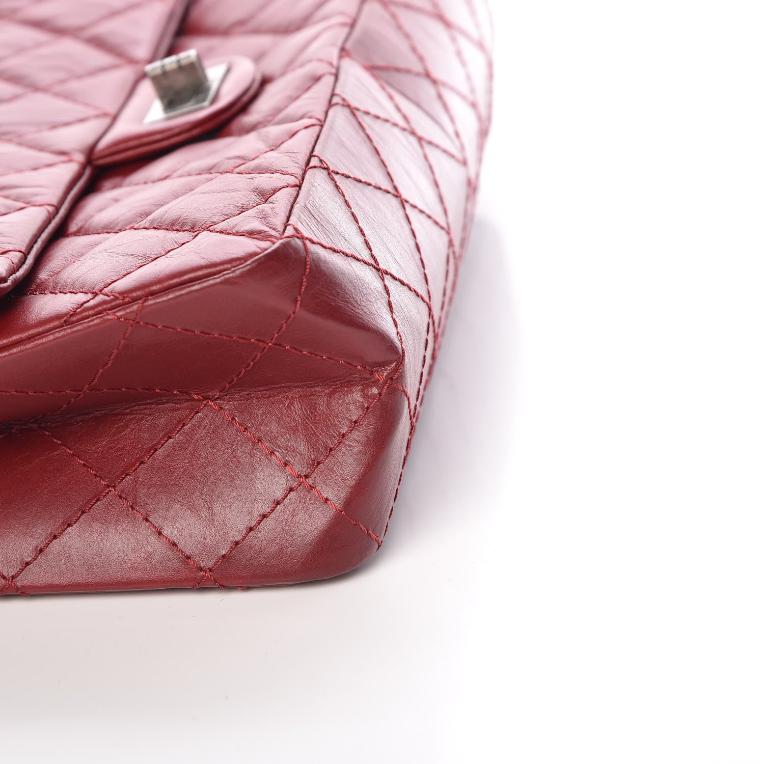 Chanel Aged Calfskin Quilted 2.55 Reissue 226 Flap Red 10 of 12
