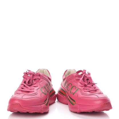 Gucci Calfskin Logo Mens Rhyton Sneakers 7 Box Pink 6 of 12