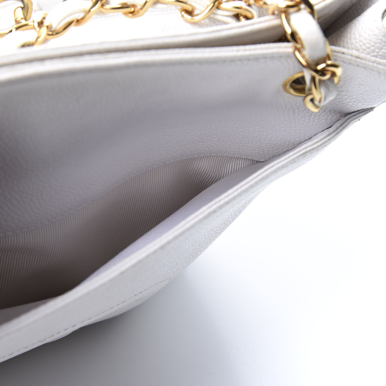 Chanel Caviar Flap Shoulder Bag White 6 of 15