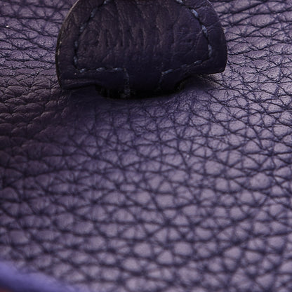Hermes Taurillon Clemence Amazone Evelyne TPM Bleu Encre 7 of 11