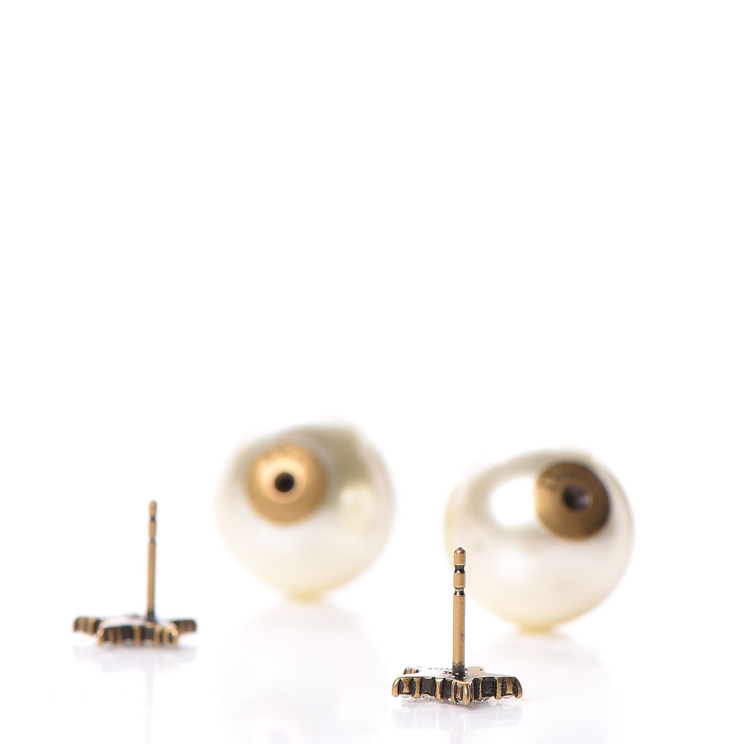 Christian Dior Pearl Crystal Star Mise En Dior Tribal Earrings 3 of 6