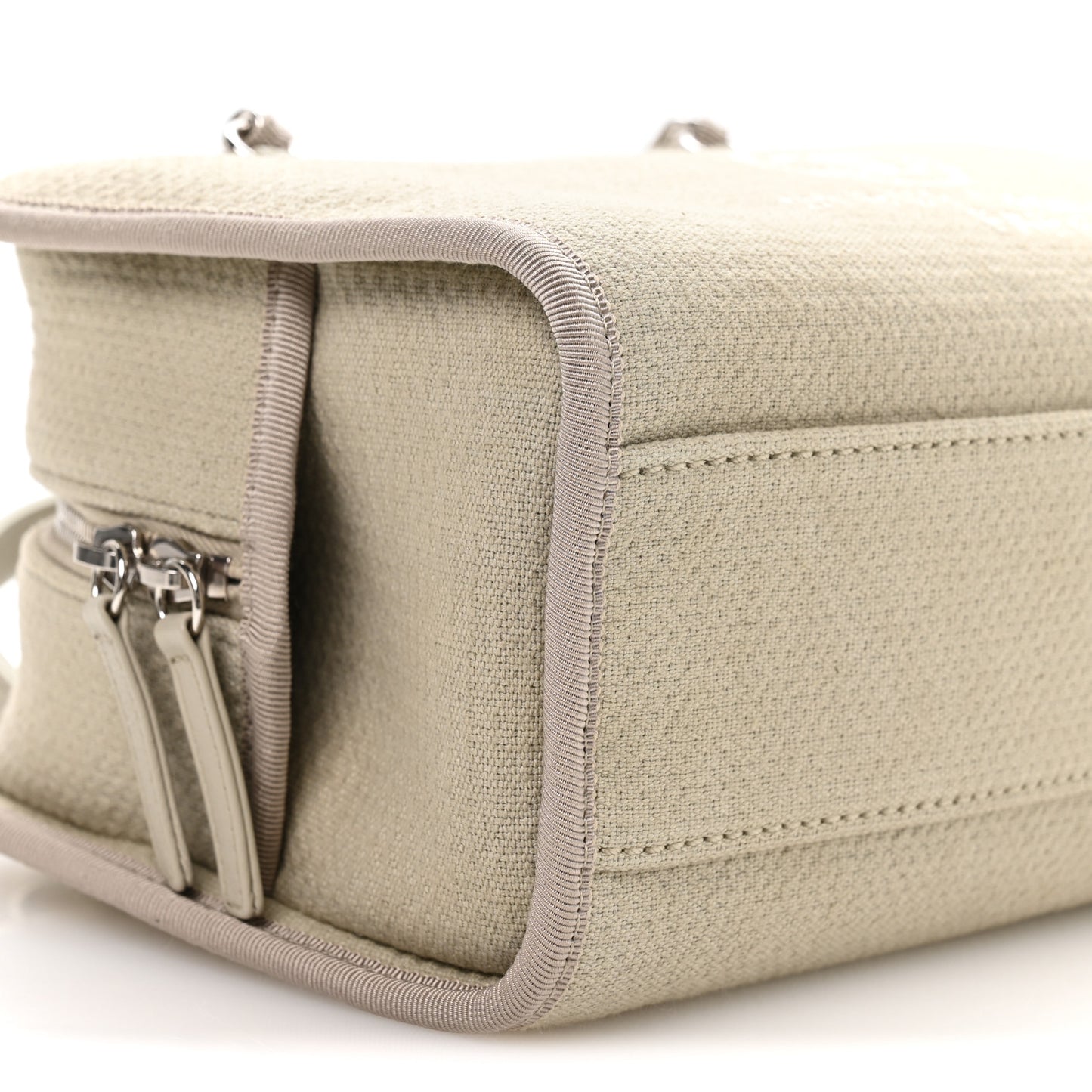 Canvas Deauville Small Bowling Bag Grey