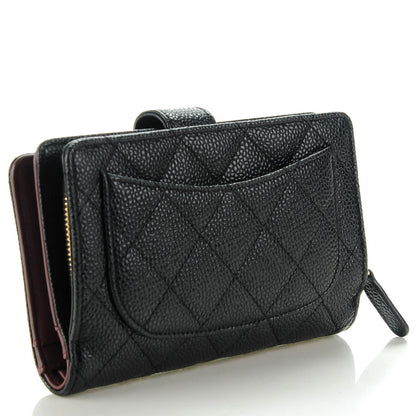 Chanel Caviar Quilted Zipped Pocket Wallet Black 3 of 8