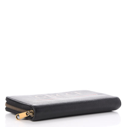Gucci Calfskin Logo Zip Around Wallet Black 4 of 10