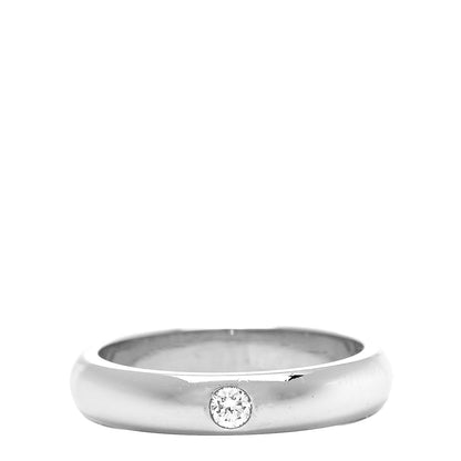 Cartier Platinum Diamond 3.5mm 1895 Wedding Band Ring 47 4 1 of 5