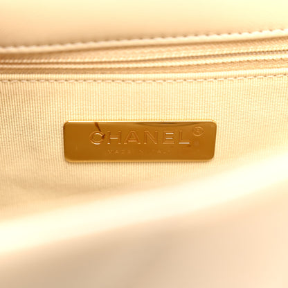 Chanel Lambskin Quilted Medium Chanel 19 Flap Light Beige 6 of 10