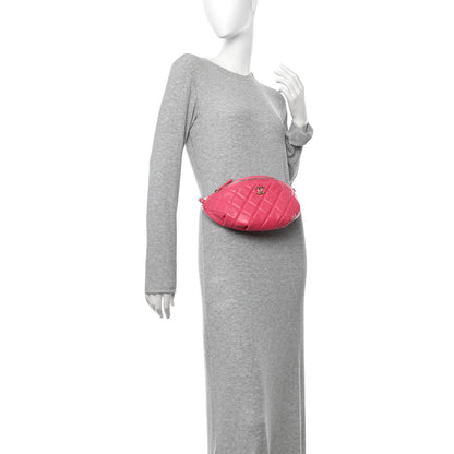 Chanel Lambskin Quilted Waist Bag Fanny Pack Pink 2 of 10