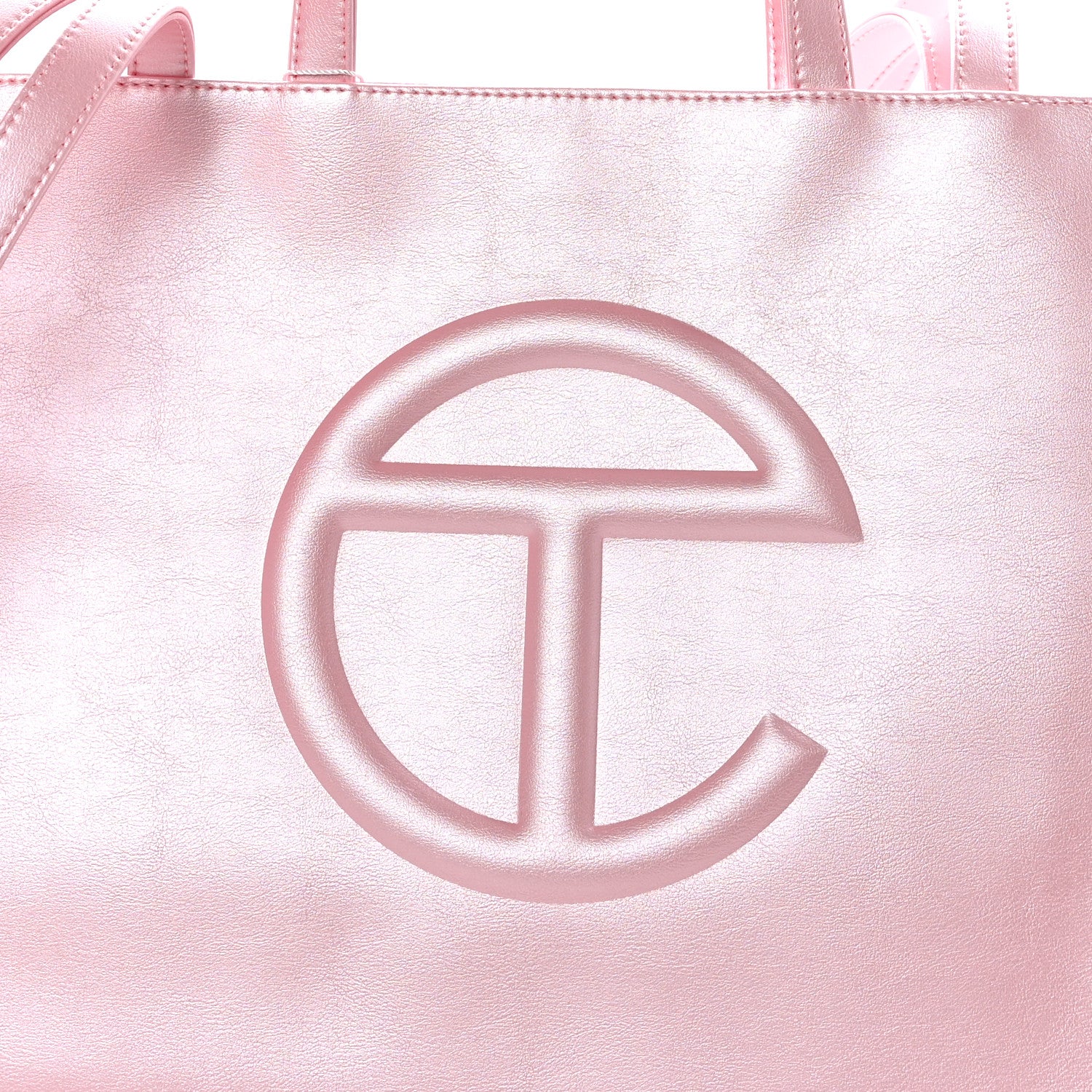 Telfar Metallic Vegan Leather Medium Shopping Bag Ballerina 7 of 9