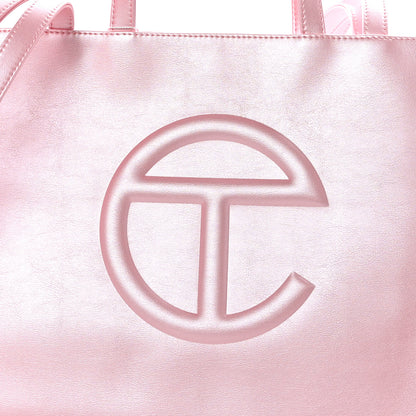 Telfar Metallic Vegan Leather Medium Shopping Bag Ballerina 7 of 9