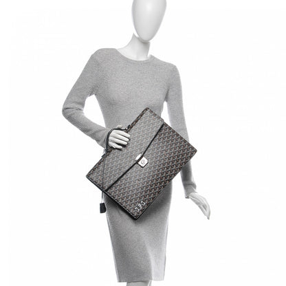 Goyard Goyardine Serviette Chypre Briefcase Black 2 of 6