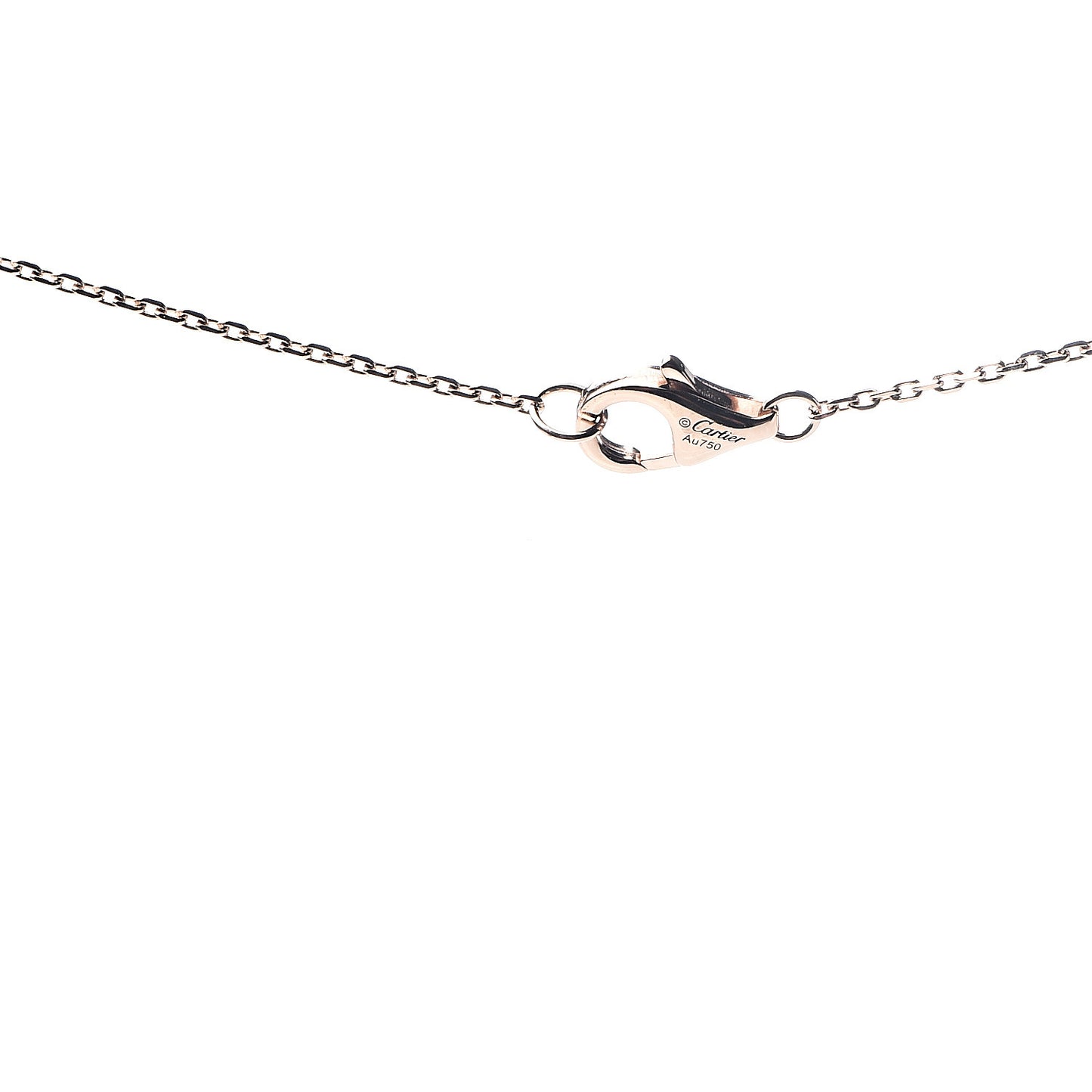 18K Pink Gold Diamond Black Onyx XS Amulette de Cartier Pendant Necklace
