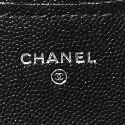 Chanel Iridescent Caviar Quilted Large Gusset Flap Wallet Black 5 of 6