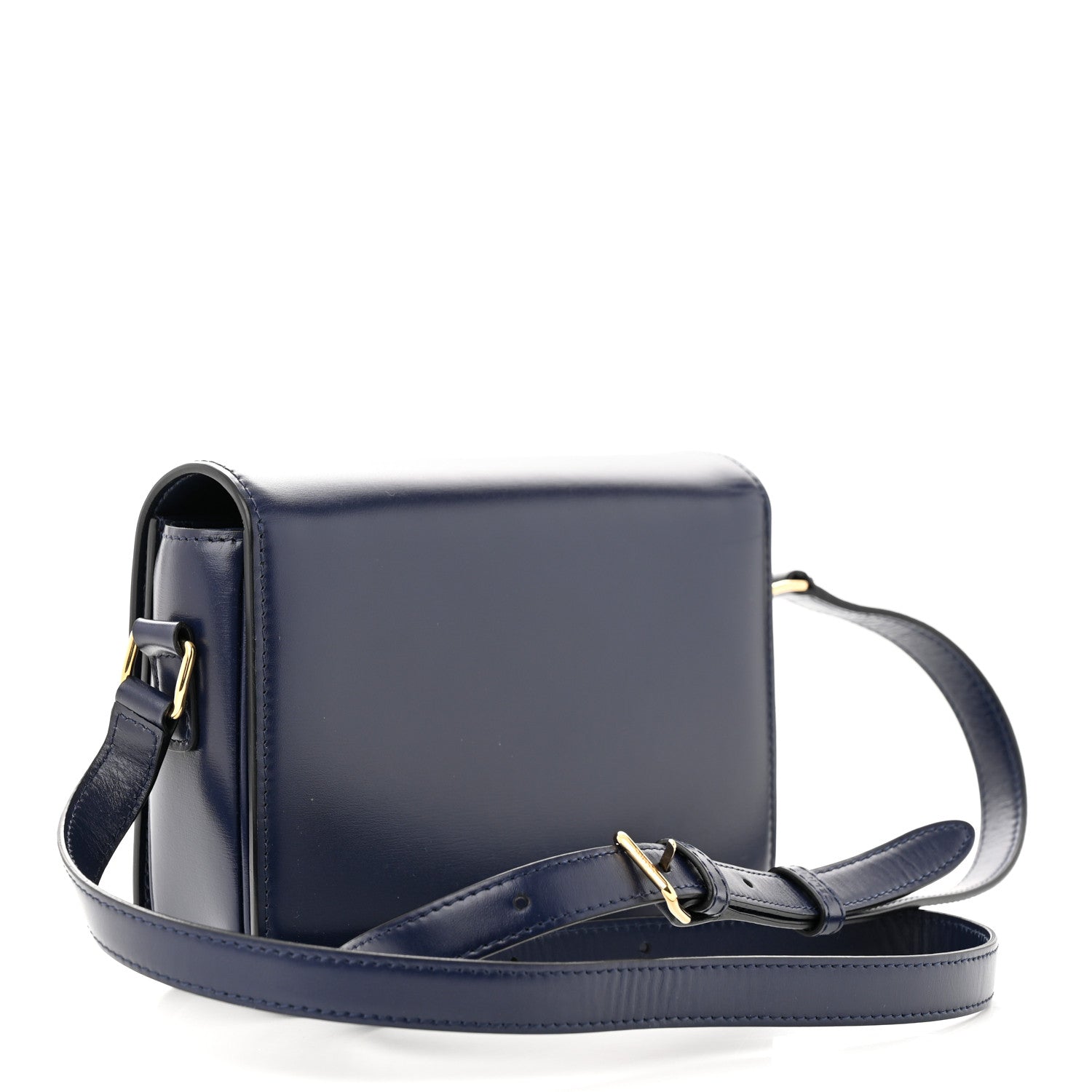 Celine Shiny Calfskin Small Triomphe Dark Blue 4 of 13