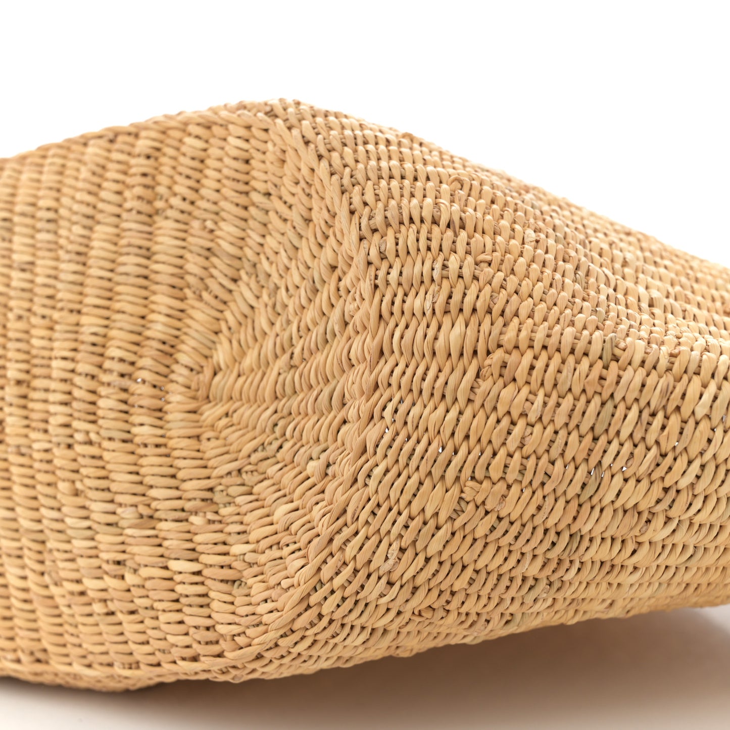 Calfskin Raffia Paulas Ibiza Small Shell Basket Tote Bag Natural Tan