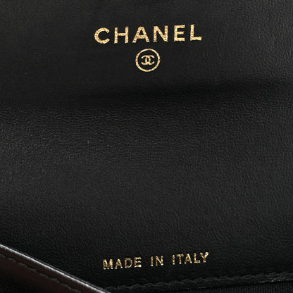 Chanel Lambskin Quilted Boy Flap Card Holder Black 6 of 12