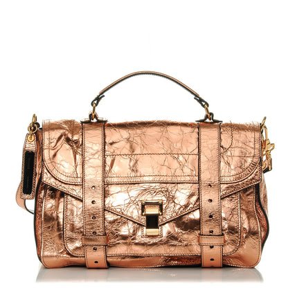 Proenza Schouler Metallic Lambskin Medium PS1 Satchel Copper 1 of 6