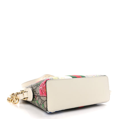 Gucci GG Supreme Monogram Flora Web GG Small Ophidia Dome Shoulder Bag White 4 of 11