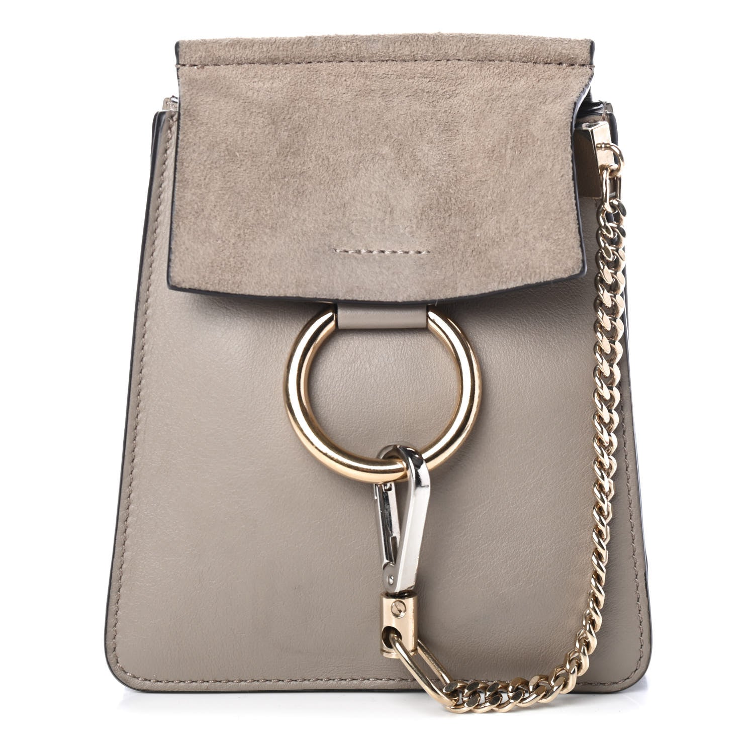 Chloe Suede Calfskin Mini Faye Bracelet Bag Motty Grey 1 of 4