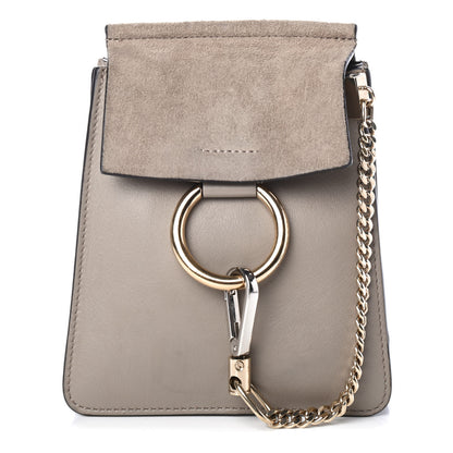 Chloe Suede Calfskin Mini Faye Bracelet Bag Motty Grey 1 of 4