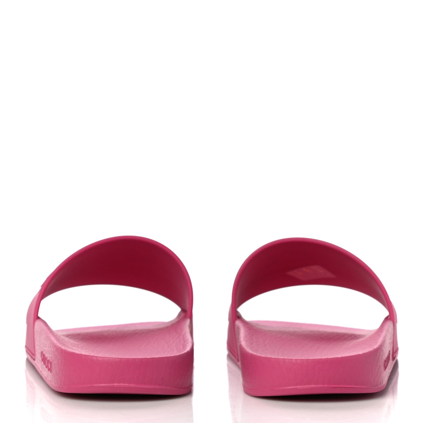Rubber Womens Logo Slide Sandals 39 Fuchsia