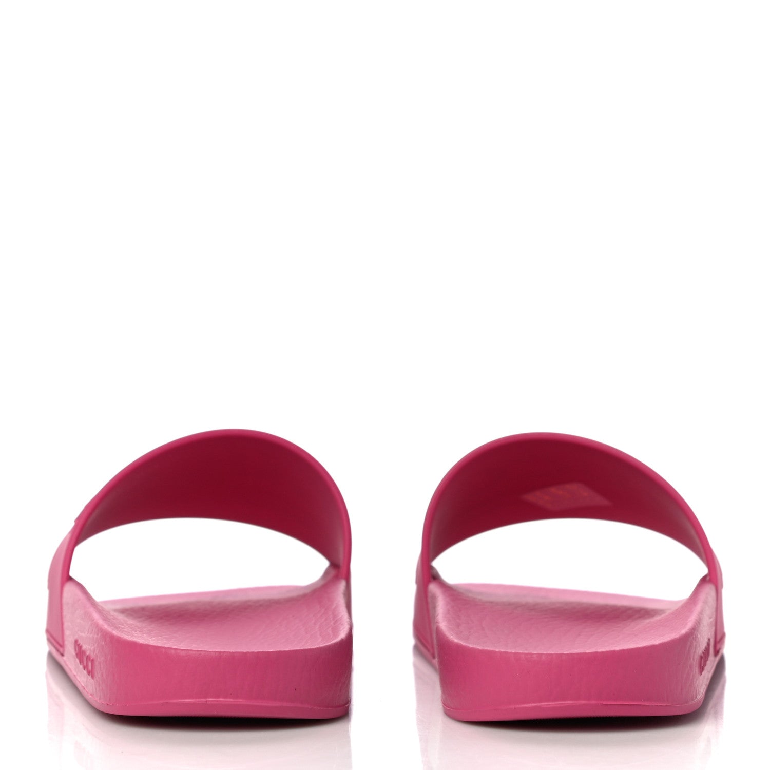Gucci Rubber Womens Logo Slide Sandals 39 Fuchsia 6 of 11