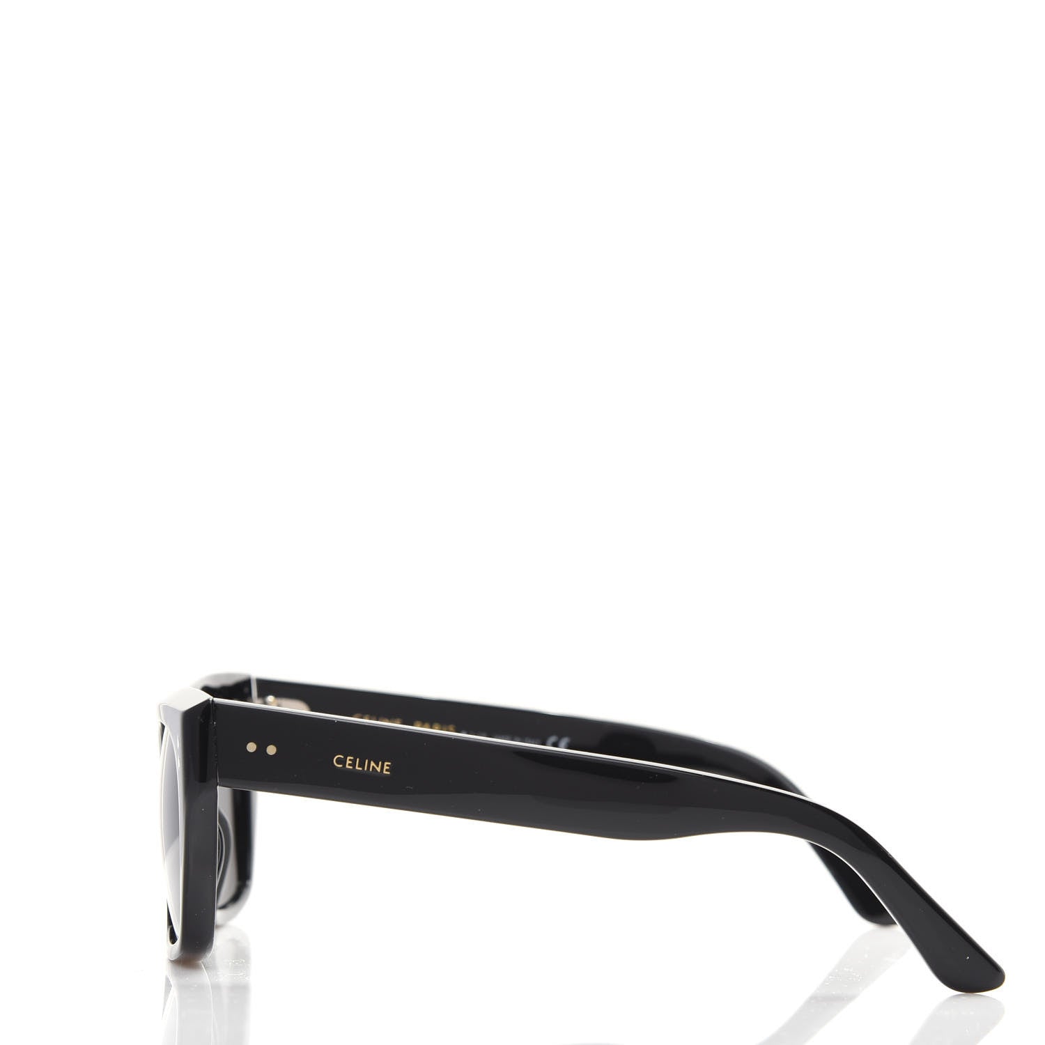 Celine Acetate Polarized Rectangular Sunglasses CL40082I Black 3 of 7