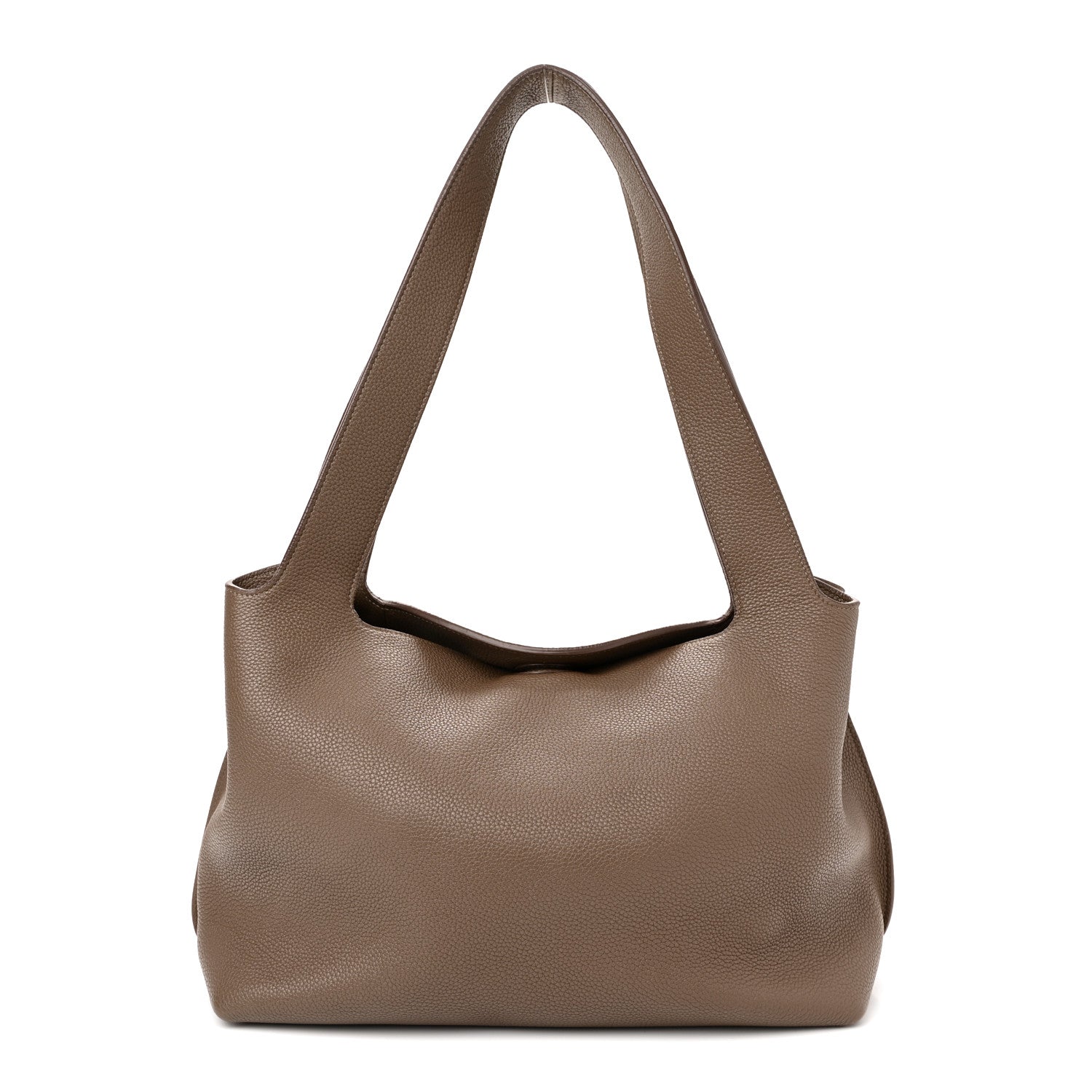 The Row Grained Calfskin Duplex Tote Taupe 1 of 13