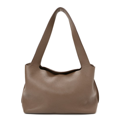 The Row Grained Calfskin Duplex Tote Taupe 1 of 13