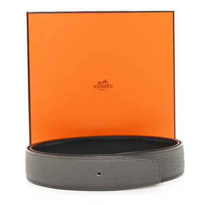 Hermes Box Togo 32mm Belt Strap 85 34 Black Etain 5 of 5