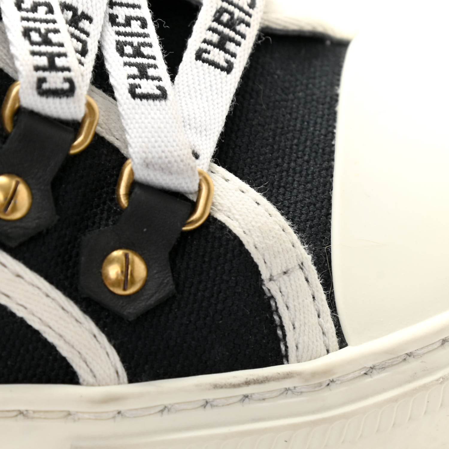 Christian Dior Canvas Womens Walk'n Dior Low Top Sneakers 36.5 Black 9 of 9