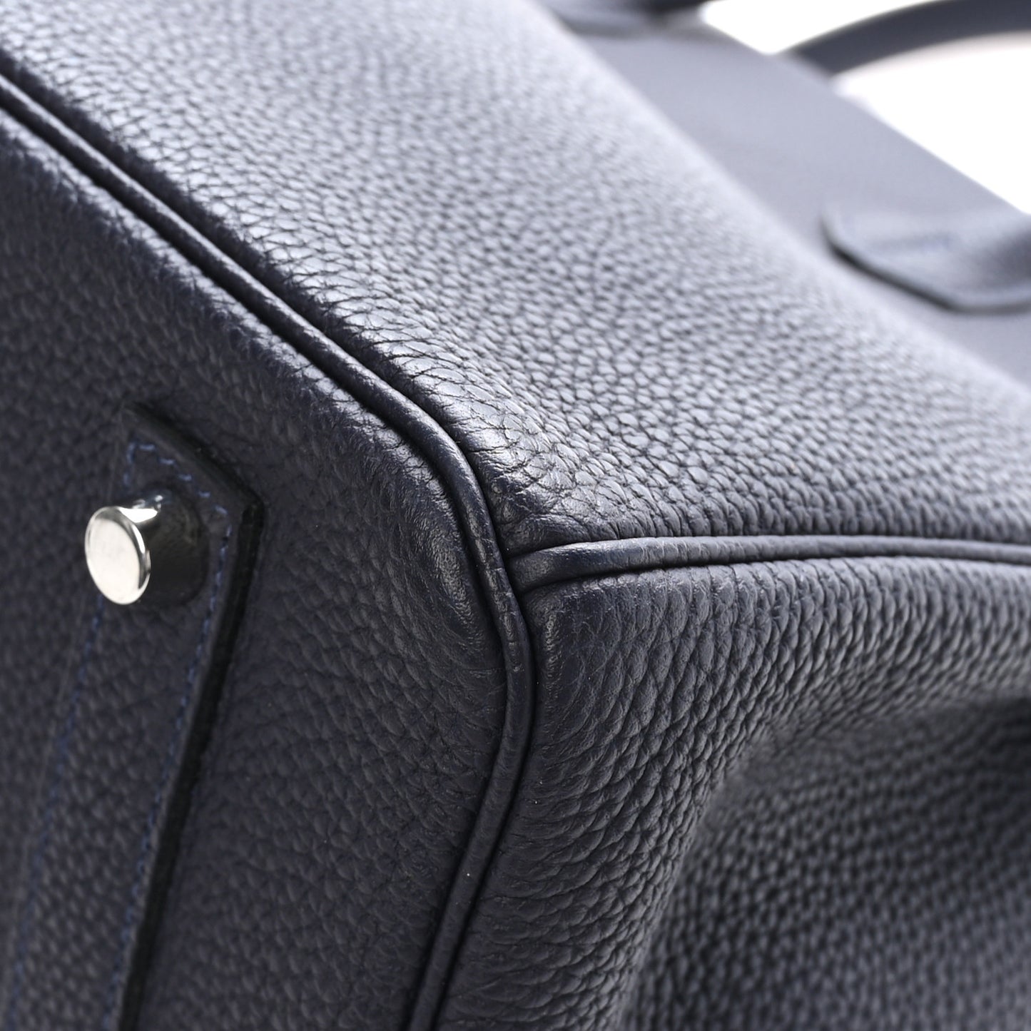 Togo Swift Officier Birkin 35 Bleu Nuit Vert Cypress