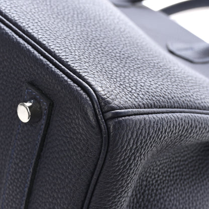 Hermes Togo Swift Officier Birkin 35 Bleu Nuit Vert Cypress 12 of 13