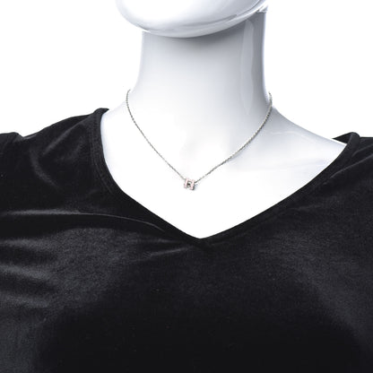 Hermes Palladium Mini Pop H Pendant Necklace Rose Dragee 2 of 5