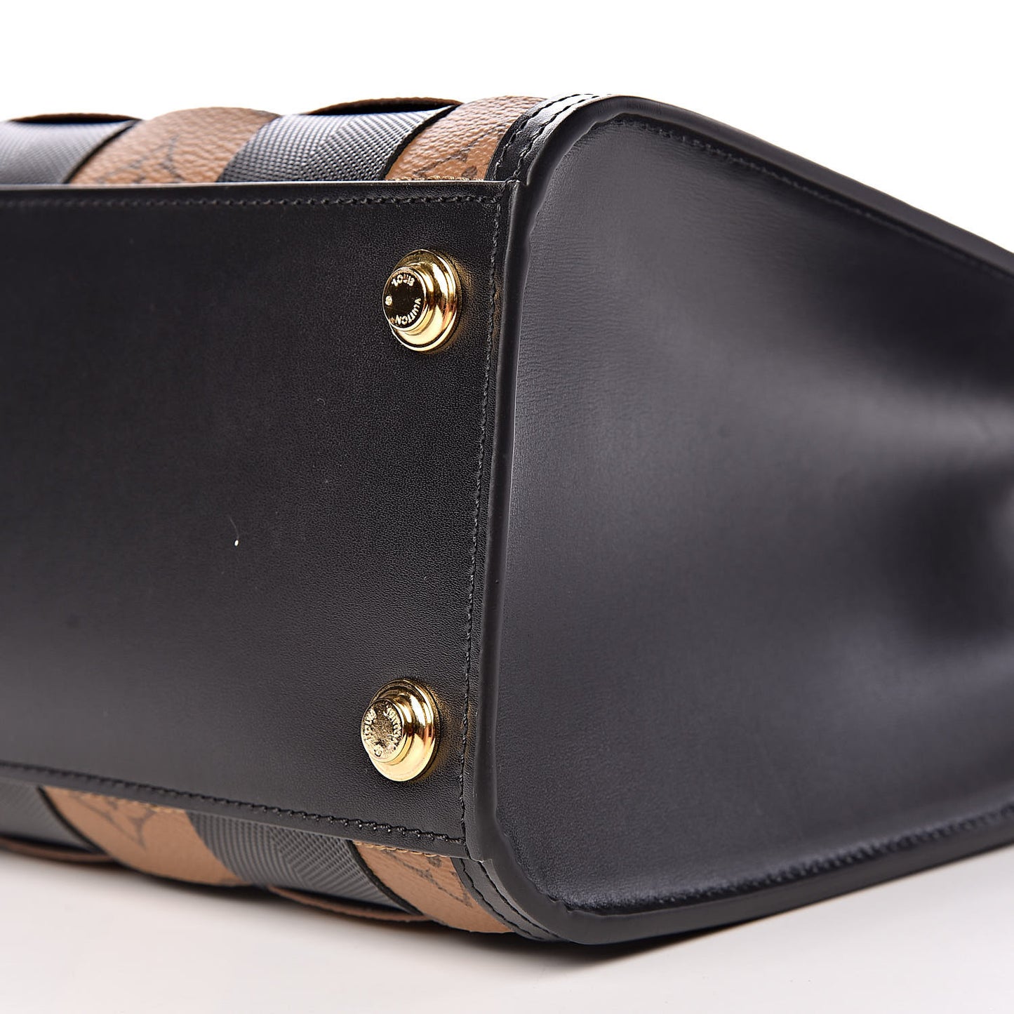 Calfskin Monogram Damier Tressage City Steamer PM Black