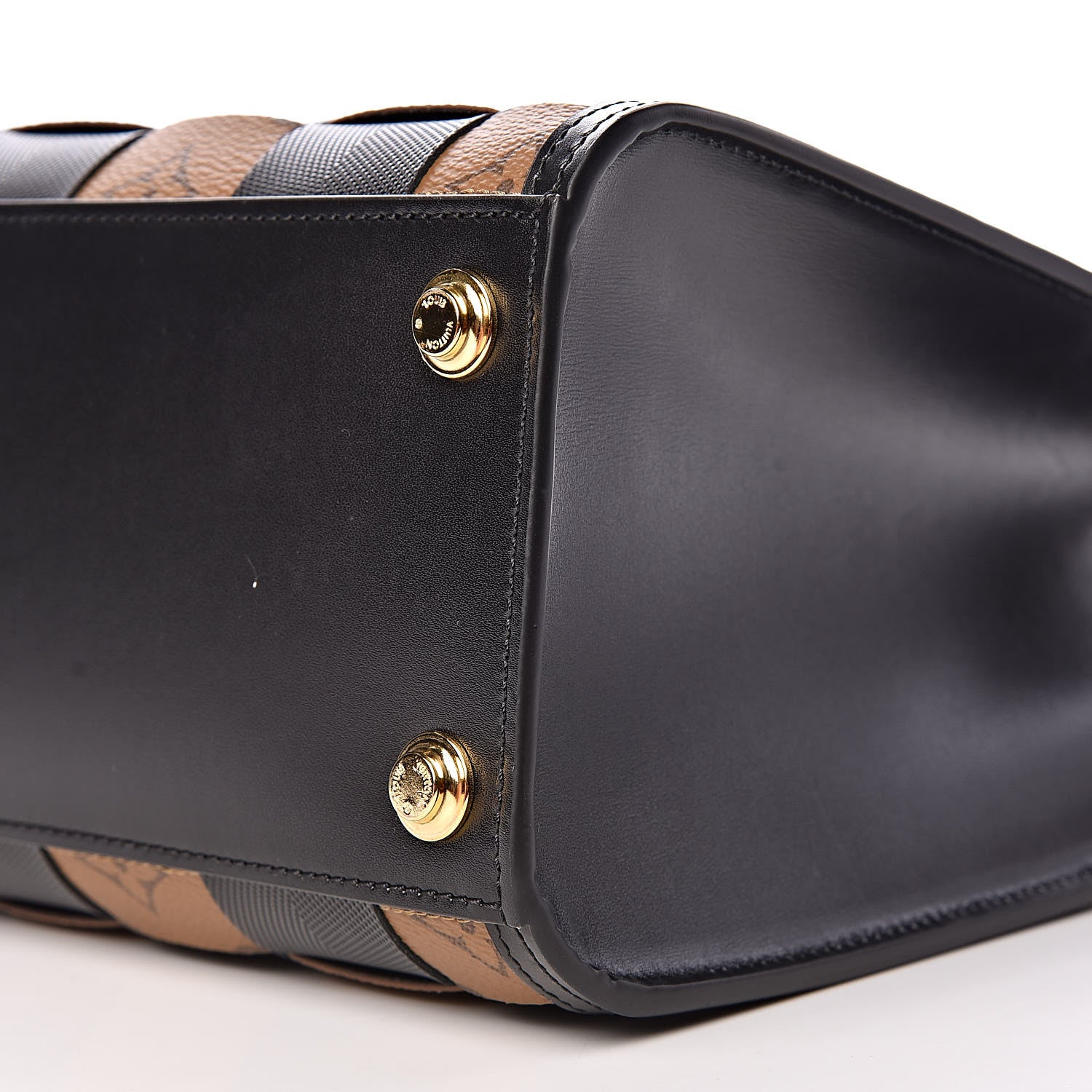 Louis Vuitton Calfskin Monogram Damier Tressage City Steamer PM Black 8 of 9